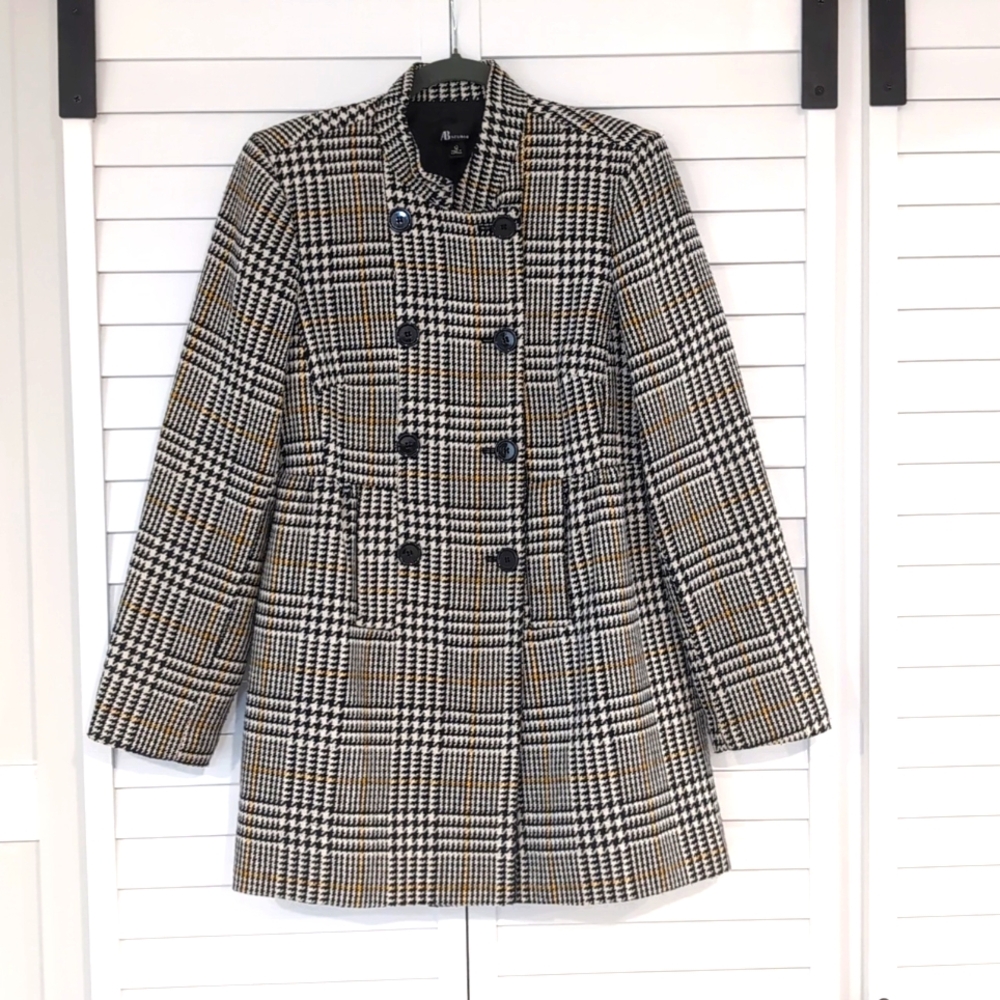 AB Studio Size 12 Houndstooth Coat